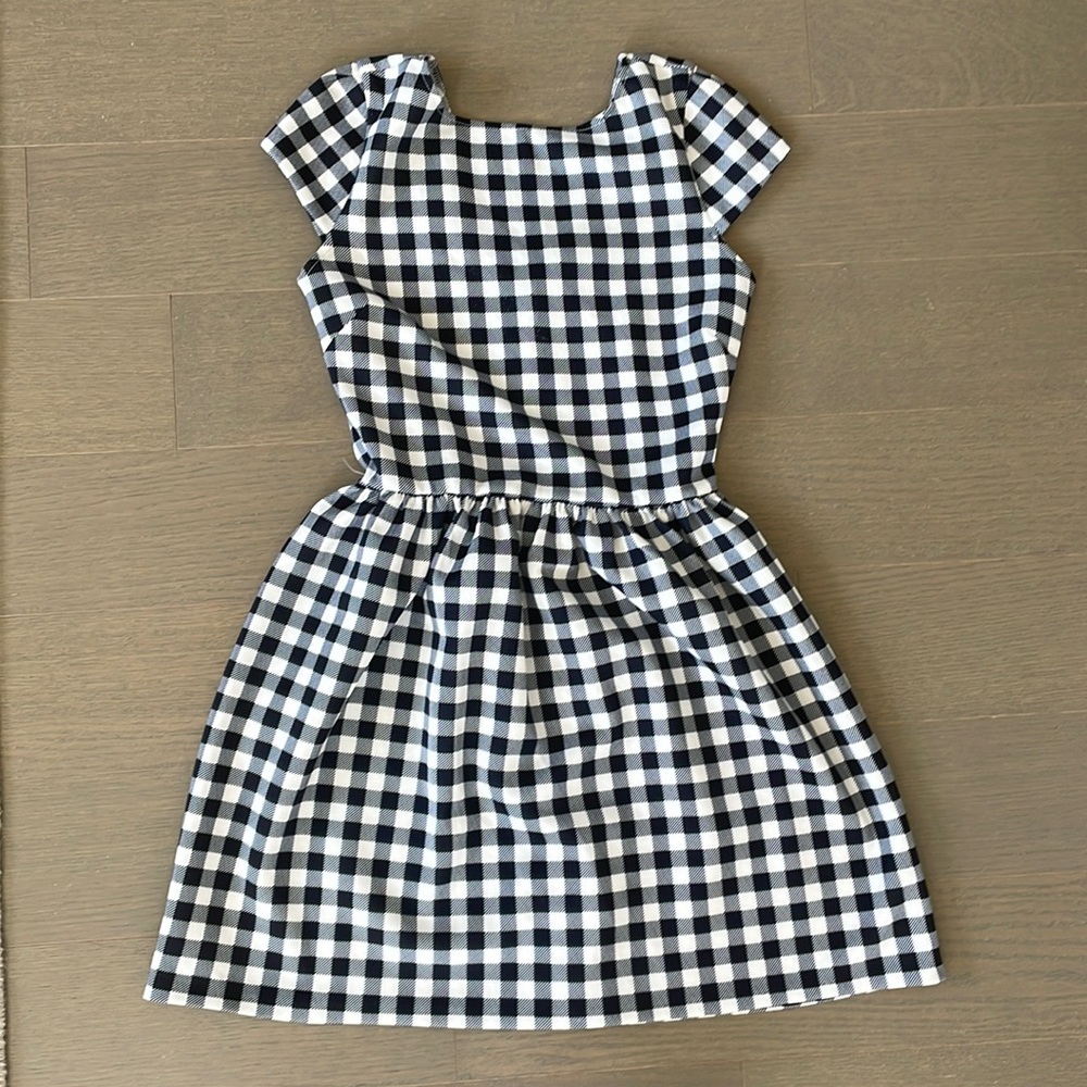 Aqua blue and white gingham dress in XS